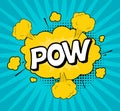 Comic Speach Bubble Effect Pow. Vector Royalty Free Stock Photo