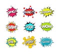 Comic Speach Bubble Effect Set. Vector