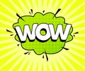 Comic Speach Bubble Effect Wow. Vector Royalty Free Stock Photo