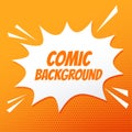 Comic speech bubble burst on orange background Royalty Free Stock Photo