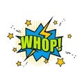 Comic speech bubble element with whop sign Royalty Free Stock Photo