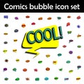 Comic speech bubble with expression text cool icon. Comic icons universal set for web and mobile Royalty Free Stock Photo