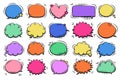 Comic Speech Bubble set color style Royalty Free Stock Photo