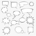 Comic speech bubble set Royalty Free Stock Photo