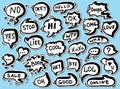 Comic speech bubble stickers set Royalty Free Stock Photo