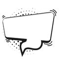 Comic speech bubble template. Blank text frame Royalty Free Stock Photo