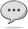 Comic Speech Bubble with Three Dots Representing Thinking or Unspoken Words Royalty Free Stock Photo