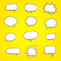 Comic Speech Bubbles. Halftone shadows. pop art style Royalty Free Stock Photo