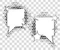 Comic speech bubbles with halftone shadows. Vector illustration eps 10 isolated Royalty Free Stock Photo