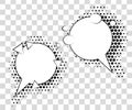 Comic speech bubbles with halftone shadows. Vector illustration eps 10 isolated Royalty Free Stock Photo