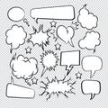 Comic speech  bubbles icons collection 07 Royalty Free Stock Photo