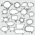 Comic speech bubbles icons collection vector