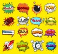 Comic speech bubbles isolated vector illustration Royalty Free Stock Photo