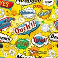 Comic speech bubbles seamless pattern vector Royalty Free Stock Photo