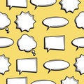 Comic speech bubbles seamless pattern Royalty Free Stock Photo