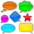 Comic speech bubbles set