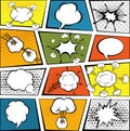 Comic Speech Bubbles Set vector design illustration Royalty Free Stock Photo