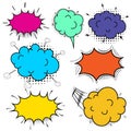 Comic speech bubbles set. Speech bubble pop art style. Royalty Free Stock Photo