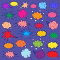 Comic speech bubbles set. Speech bubble pop art style. Royalty Free Stock Photo