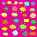Comic speech bubbles set. Speech bubble pop art style. Royalty Free Stock Photo