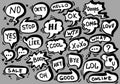 Comic speech bubbles set. Chat messages Royalty Free Stock Photo