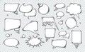 Comic speech bubbles. Set of speech bubbles. Empty Dialog Clouds. Illustration for Comics Book, Social Media Banners, Royalty Free Stock Photo