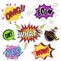 Comic speech bubbles vector set Royalty Free Stock Photo