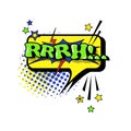 Comic Speech Chat Bubble Pop Art Style Rrrh Expression Text Icon Royalty Free Stock Photo