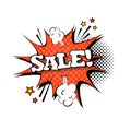 Comic Speech Chat Bubble Pop Art Style Sale Expression Text Icon Royalty Free Stock Photo