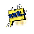 Comic Speech Chat Bubble Pop Art Style Zzz Expression Text Icon Royalty Free Stock Photo