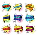 Comic Speech Chat Bubble Set Pop Art Style Sound Expression Text Icons Collection Royalty Free Stock Photo