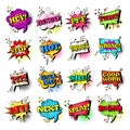 Comic Speech Chat Bubble Set Pop Art Style Sound Expression Text Icons Collection Royalty Free Stock Photo