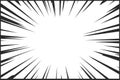 Comic Speed Lines, Abstract Comics Book Flash Explosion, Radial Lines On White Background. Vector Superhero Design Royalty Free Stock Photo