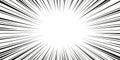 Comic speed lines radiating from central space Royalty Free Stock Photo