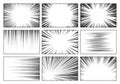 Comic Speed Lines Set. Dynamic Streaks Or Rays Used In Comics To Convey Motion And Speed. They Emphasize Movement