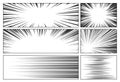 Comic Speed Lines Set. Dynamic Streaks Or Rays Used In Comics To Convey Motion And Speed. They Emphasize Movement Royalty Free Stock Photo
