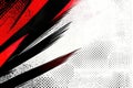 Comic-style background with bold red, black, and white geometric shapes and halftone dots Royalty Free Stock Photo