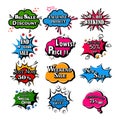 Comic style chat or speech bubble sound effect and expression for shopping sale and promotion discount offer