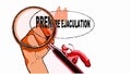 comic style - Concept of premature ejaculation Royalty Free Stock Photo