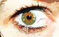 Comic style eye Royalty Free Stock Photo