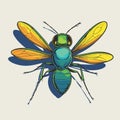 comic style fly vector for graphic design Royalty Free Stock Photo