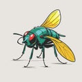 comic style fly vector for graphic design Royalty Free Stock Photo