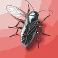 comic style fly vector for graphic design Royalty Free Stock Photo