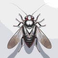 comic style fly vector for graphic design Royalty Free Stock Photo