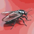 comic style fly vector for graphic design Royalty Free Stock Photo