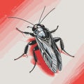 comic style fly vector for graphic design Royalty Free Stock Photo