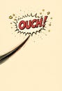 Comic Style Impact Illustration With OUCH Text And Dynamic Motion Lines On Light Background Royalty Free Stock Photo