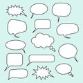 Comic style speech bubble set. Vector illustration Royalty Free Stock Photo