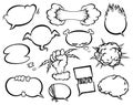 Comic style speech bubbles collection. Funny design vector items illustration Royalty Free Stock Photo