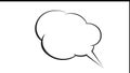 Comic style speech talking bubble with wiggle cartoon lines